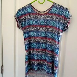 Patterned tee blouse